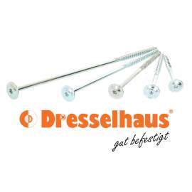DRESSELHAUS JD-Plus Holzbauschrauben Tellerkopf TORX verzinkt 8x120 10 Stk.